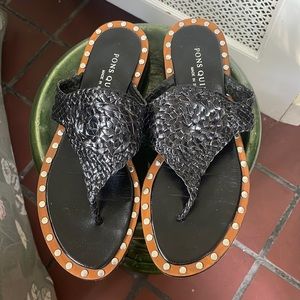 Pons Quintana black sandals